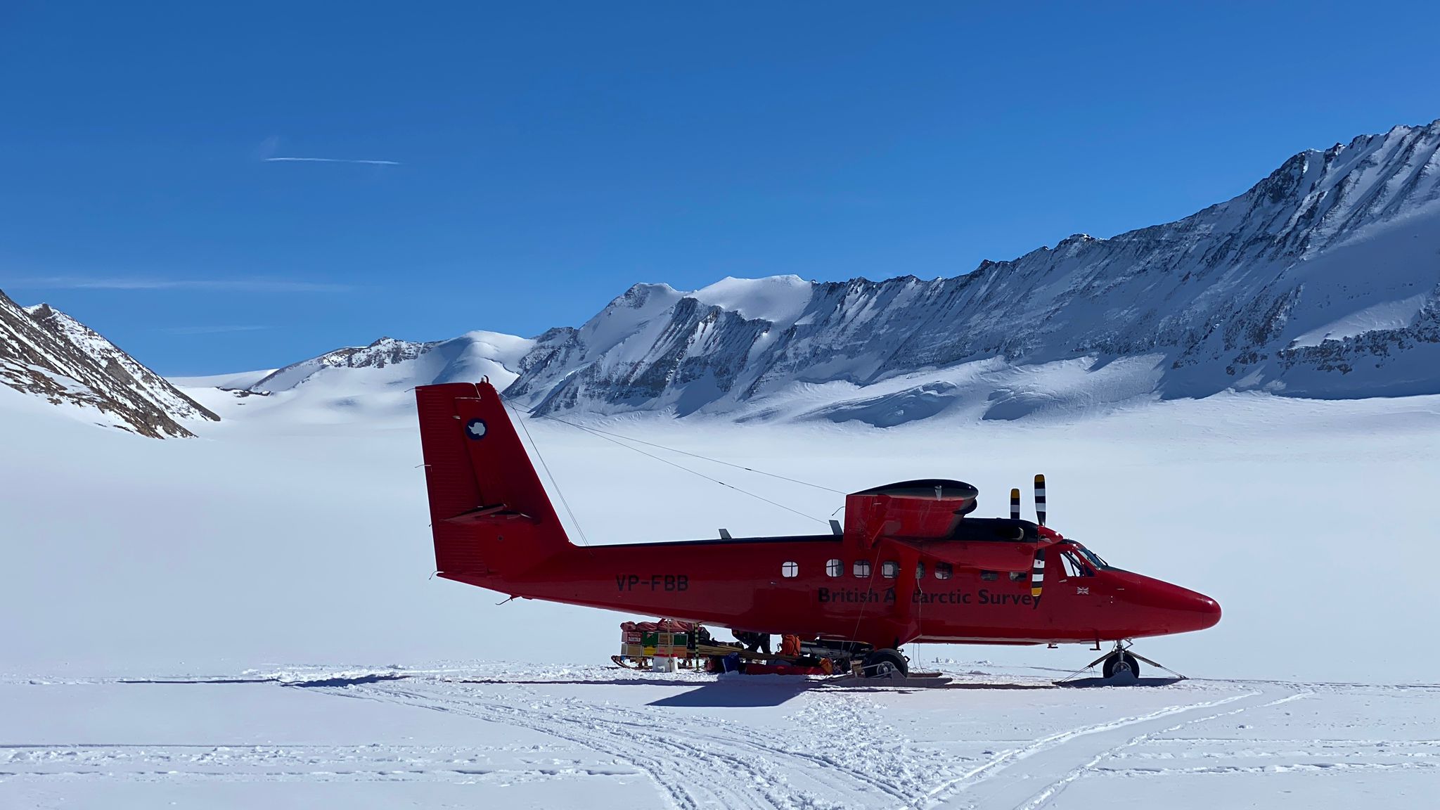 input by twin otter to Flask Glacier