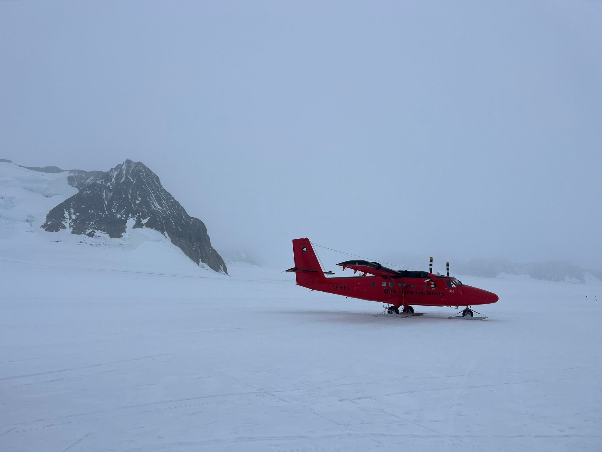 The twin otter that took the science team to the field