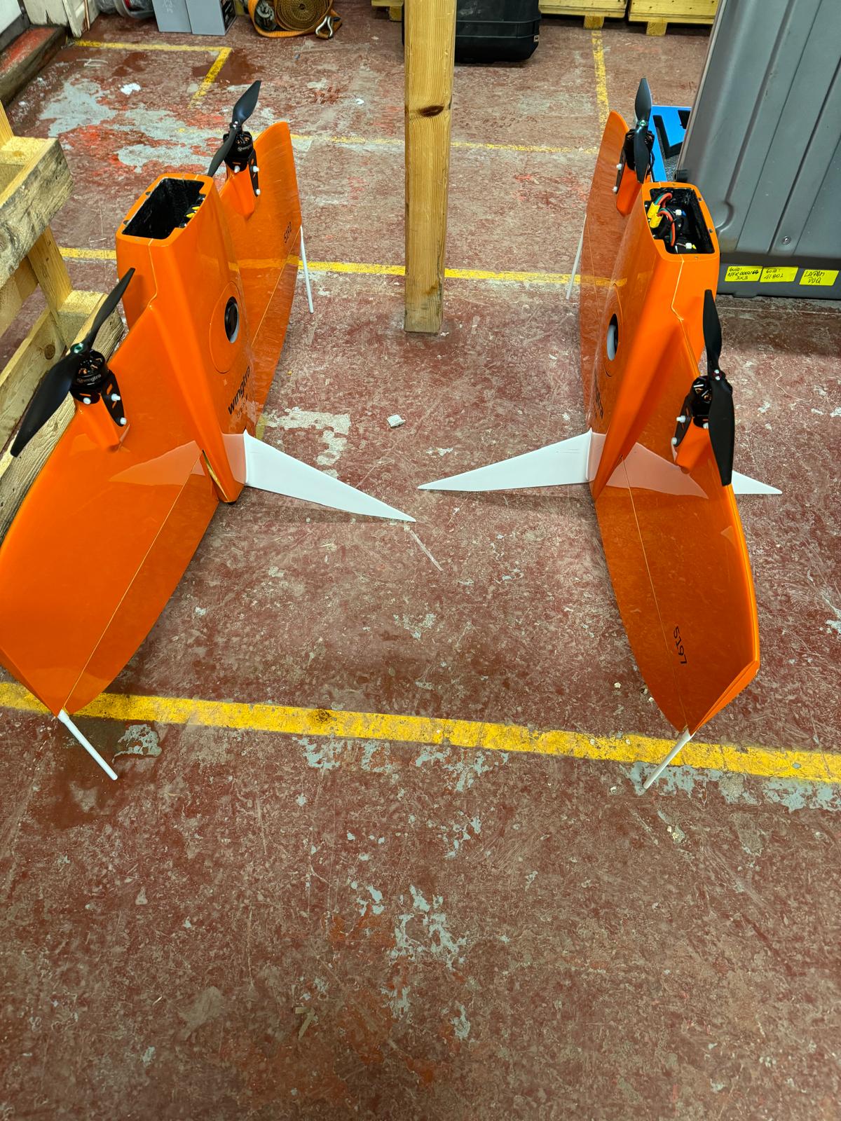 Wingtra UAV setup in the hangar at Rothera